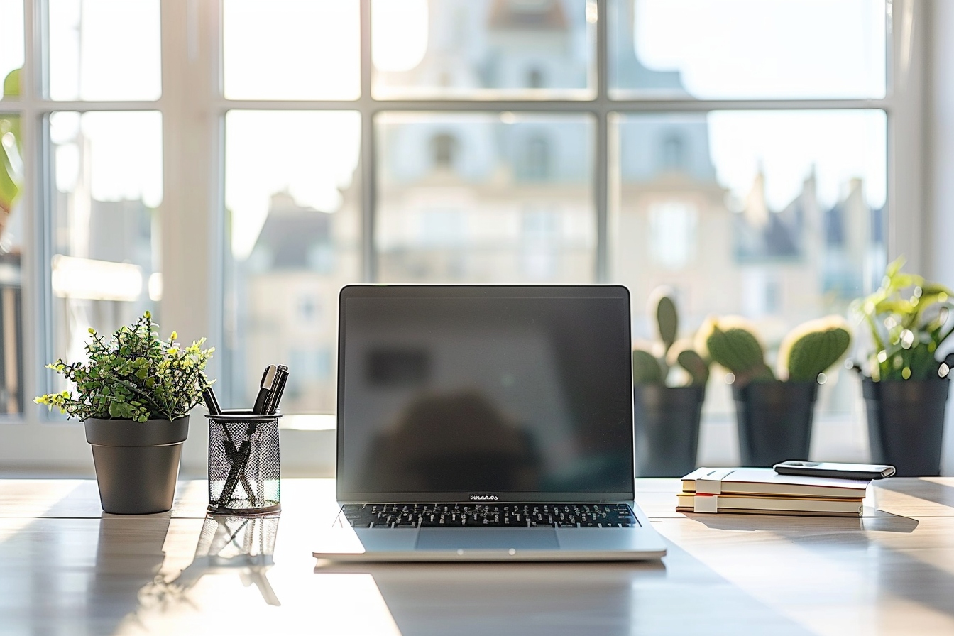 Aménagement d'un coin bureau fonctionnel et élégant dans un petit appartement, illustrant les 7 conseils pratiques
